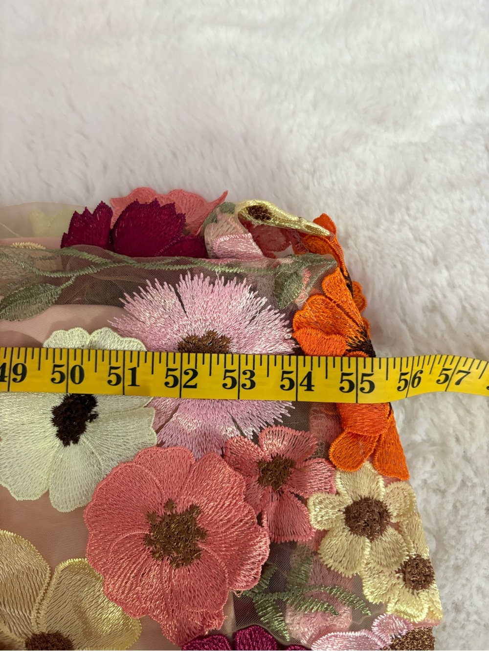 Lulus Thriving Poise Blush 3D Floral Embroidered Tie-Strap Maxi Dress Size Small - Picture 7 of 9